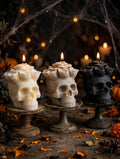 Set 3 Candele Teschio Halloween - Rose Crown - Cera vegetale | Early Halloween Limited Edition