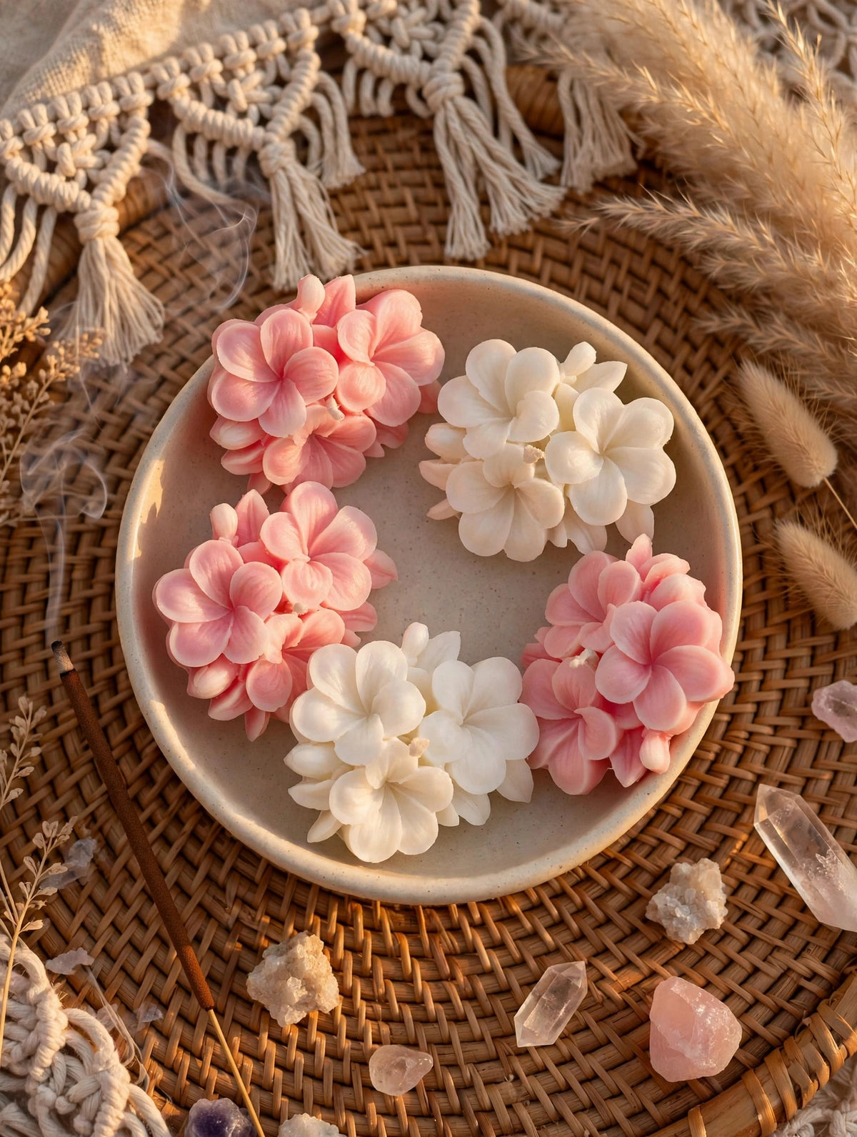 PLUMERIA - Candela Fiore Frangipane | Mini Bouquet 5cm